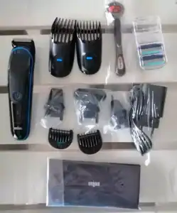 Set completo de barbería para corte y afeitado