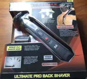 Máquina de afeitar para espalda Mangroomer Sku 211: Diseño ergonómico.